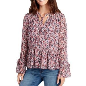 William Rast Women's Destiny Floral Ruffled Blouse